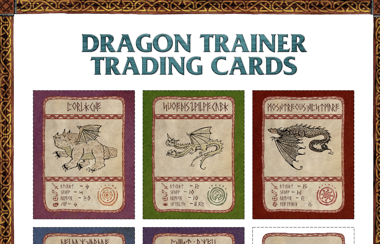 Dragon Trainer Trading Cards